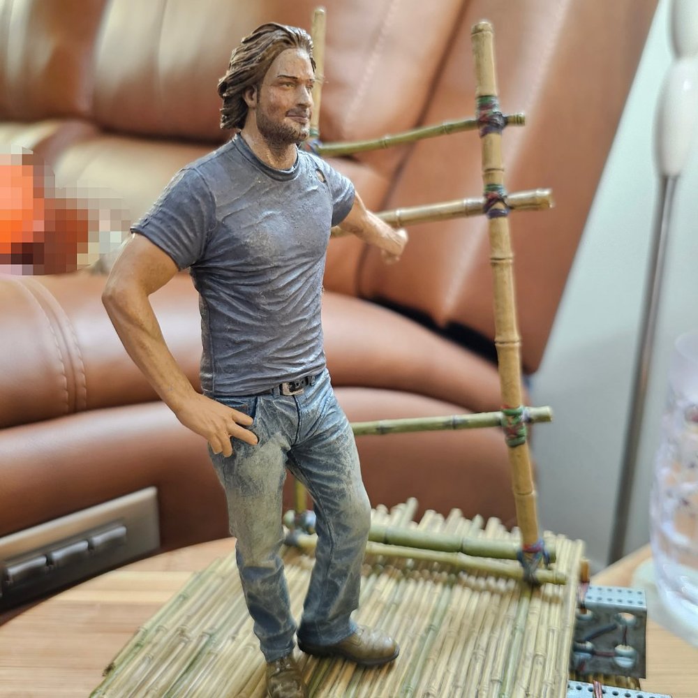 LOST Figure Sawyer With Raft & Letter, McFarlane Toys, VGUC, no box, collectible